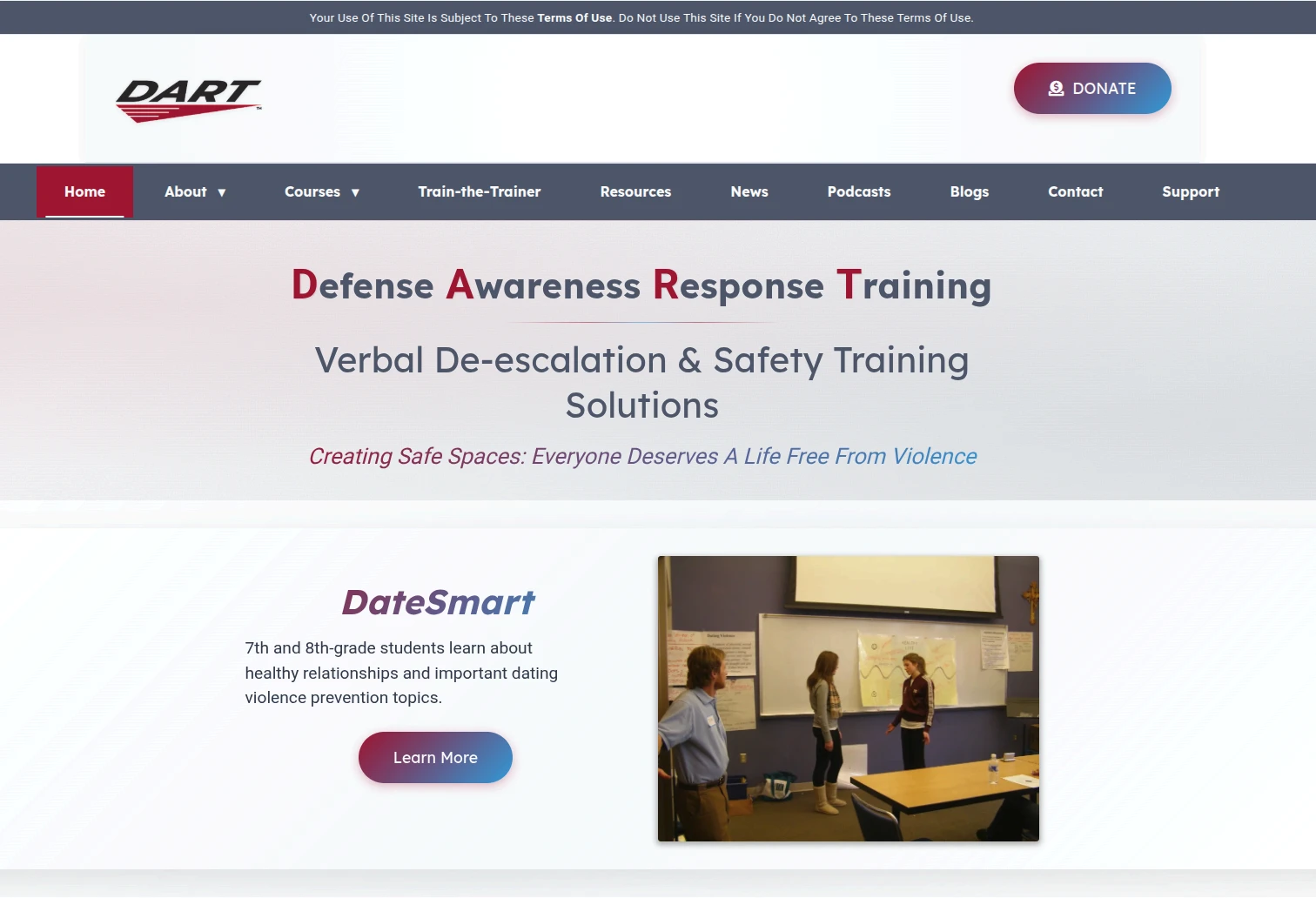 DART Defense website preview