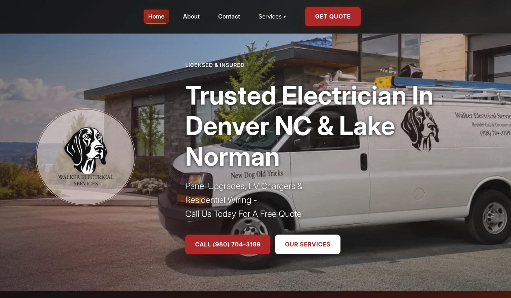 Walker Electrical Services website preview